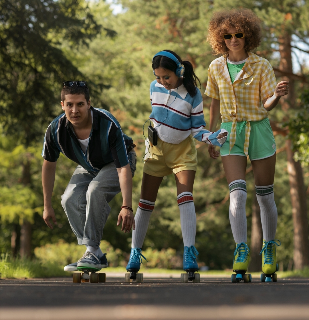Young people enjoying outdoor activities